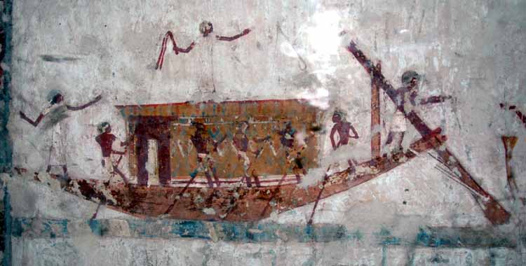 Ancient Egypt and Archaeology Web Site Khonsu, TT31 A boat